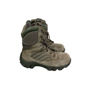 BATES MEN'S BOOTS 7.0 SAGE GREEN PREOWNED SIDE ZIP E04276 GX-8